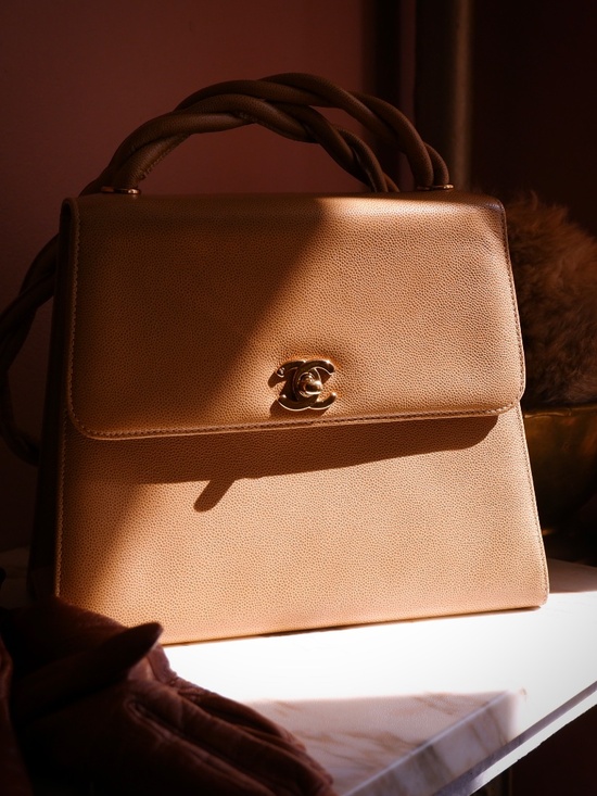 CHANEL Handbags - Chanel Vintage Matelassé Caviar Crossbody — Beige